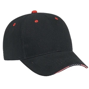 United States Flag Edge Design Sandwich Visor Low Profile Pro Style Cap. Blank