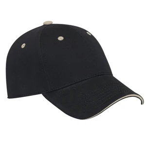 Ultra Soft Superior Brushed Cotton Twill Pro Style Cap With Sandwich Visor. Blank