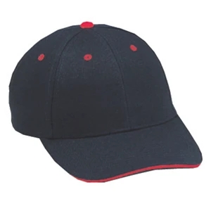 Wool Blend Low Fitting Six Panel Pro Style Cap With Sandwich Visor. Blank