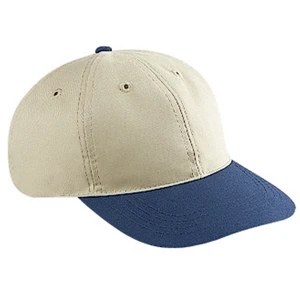 Two Tone Six Panel Brushed Cotton Twill Pro Style Cap With Soft Visor. Blank