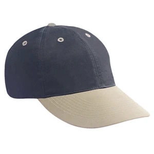 Low Fitting, Two-tone Brushed Polyester/cotton Twill Polo Pro Style Cap. Blank