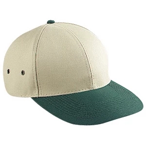 Low Profile, Two Tone Structured Brushed Cotton Twill Sport Pro Style Cap. Blank