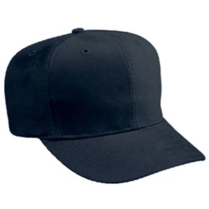 Pro Style Structured, Solid Color, Brushed Bull Denim Six Panel Cap. Blank