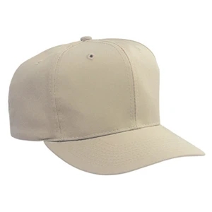 Pro Style Cotton Twill Solid Color Six Panel Cap With Plastic Snap. Blank
