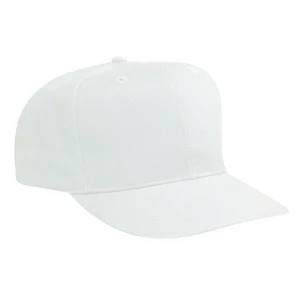 Solid Color Pro Style Washed Bull Denim Cap With Firm Front Panel. Blank