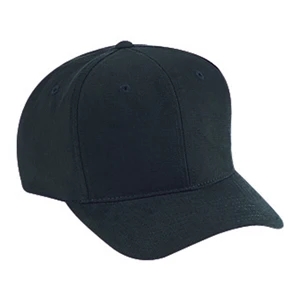 Solid Color, Firm Front Panel Pro Style Cap With Adjustable Hook And Loop. Blank
