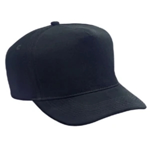 Brushed Bull 100% Cotton Denim Five Panel Pro Style Cap With Firm Panel. Blank