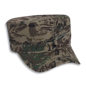 Camouflage Cotton Twill Military Style Cap With Adjustable Hook And Loop. Blank