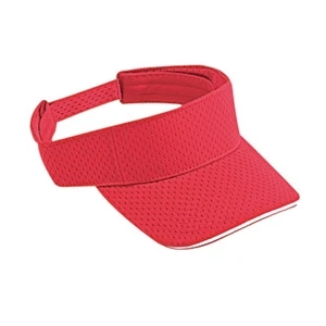 Pro Mesh 100% Polyester Sandwich Sun Visor With Adjustable Hook And Loop. Blank