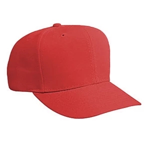 Youth Wool Blend, Solid Color, Six Panel Pro Style Cap With Firm Front Panel. Blank