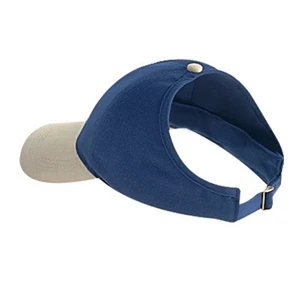 Two Tone Unstructured Brushed Cotton Twill Ponytail Pro Style Cap. Blank