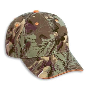 Structured Cotton Twill Pro Style Camouflage Cap With Sandwich Visor. Blank