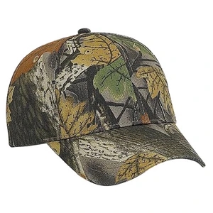Low Fitting, Structured Six Panel Low Profile Pro Style Camouflage Cap. Blank