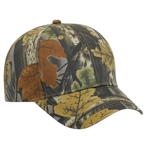 Six Panel Cotton Twill Pro Style Camouflage Cap With Adjustable Hook And Loop. Blank