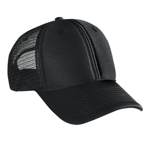 Solid Color, Low Profile Pro Style Mesh Back Cap With Polyester Foam Front. Blank
