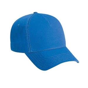 Low Fitting, Structured Five Panel Cotton Twill Low Profile Pro Style Cap. Blank