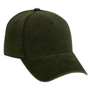Low Fitting, Structured Five Panel Cotton Twill Low Profile Pro Style Cap. Blank