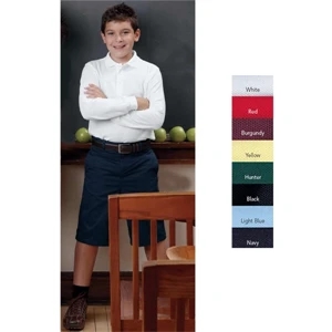 French Toast (r) - Neutrals - Youth Long Sleeve Pique Polo Shirt. Blank Product