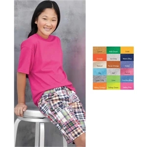 Gildan (r) - Colors X S- X L - Youth 6.1 Oz Preshrunk 100% Cotton T-shirt. Blank Product