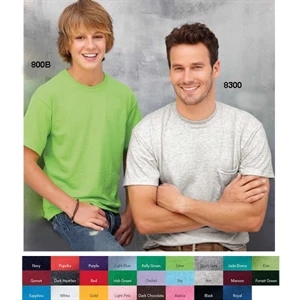 Gildan (r) - Neutrals - Youth 5.6 Oz Preshrunk 50% Polyester/50% Cotton T-shirt. Blank Product
