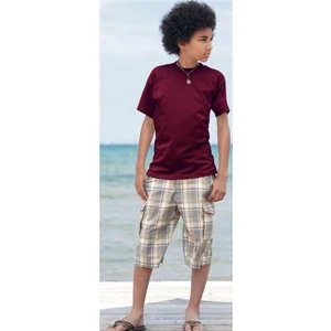Hanes (r) Beefy-t (r) - Colors - Youth T-shirt Made From Premium Cotton For Years Of Wear. Blank Product
