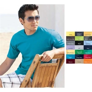 Hanes (r) Tagless (r) - Colors 4 X L - Adult Preshrunk 6.1 Oz Cotton T-shirt With Coverstitched Collar. Blank Product