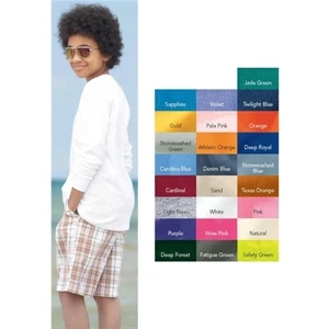Hanes (r) Tagless (r) - Neutrals - Youth Long Sleeve T-shirt Made Of 100% Cotton. Blank Product