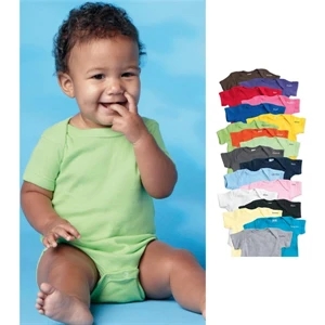 Rabbit Skins - Neutrals - Infant, 100% Combed Ringspun Cotton In A 1x1 Baby Rib Lap Shoulder Creeper. Blank
