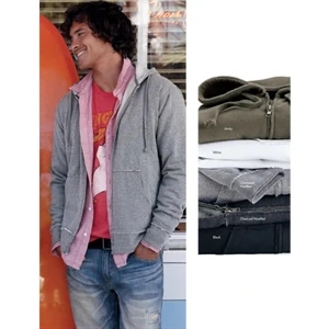 Independent Trading Co. (r) - S- X L - Raw Edge Full Zip Hooded Sweatshirt. Blank Product