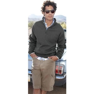 J. America - S- X L - Adult Heavyweight 1/4 Zip Fleece Sweatshirt. Blank Product