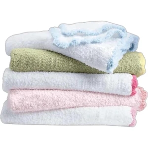 Crib Clouds Colorado Clothing (tm) - Chunky Chenille Scalloped Edge Baby Blanket. Blank Product