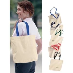 Liberty Bags (r) - Gusseted Cotton Canvas Tote With 22" Handles. Blank Product