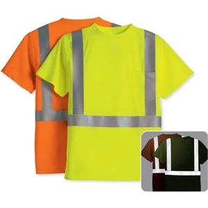 Ml Kishigo - M - Micro Fiber T-shirt With Silver Reflective Tape. Blank Product