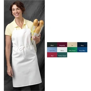 Chef Designs - Colors - Bib Apron With Strong, Tubular Braid Ties. Blank Product