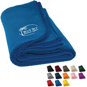 Promo Fleece Blanket Made From 100% Polyester Brushed Polar Fleece. Blank
