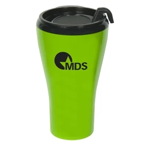 Gt - 16 Oz Tumbler With Snap-on Spill-resistant Thumb-slide Lid. Made In The U.s.a
