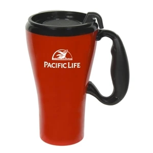Gt - 16 Oz. Mug With Snap-on Spill-resistant Thumb Slide. Made In The U.s.a