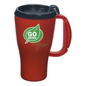 Evolve (tm) Omega - Biodegradable 16 Oz. Mug With Snap-on Spill-resistant Lid. Made In The U.s.a
