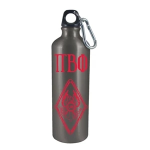 A 25 Oz. Aluminum Water Bottle With Screw-on Lid With Attached Carabiner