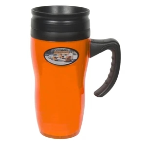 Galaxy N-dome (tm) - Mug With Double-walled Construction. Screw-on Spill-resistant Thumb-slide Lid