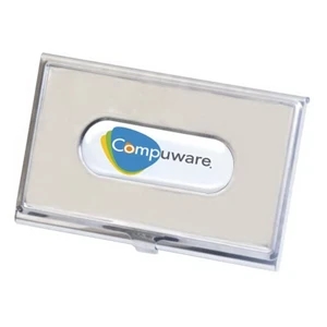 N-dome (tm) - Business Card Holder With Sleek And Stylish. 3 5/8" X 2 3/8"