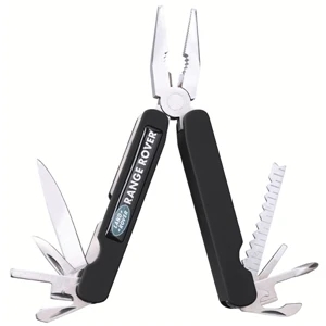 Expedition N-dome (tm) - Twelve Function Multi-tool With Rubberized Grip And Carry Pouch. 2 1/2" X 6 3/8"