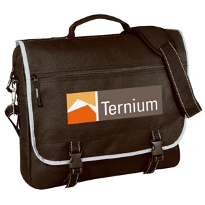 Silkscreen - Expandable Computer Organizer Bag With An Adjustable Buckle Closure