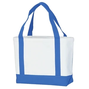 Embroidery - Two-tone Tote Bag Made Of 13.5 Oz. Canvas With 22" Self-fabric Handles