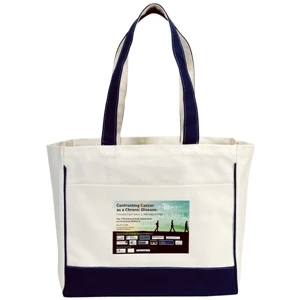 Silkscreen - Two-tone Carry-all Tote With Pockets, Top Velcro (r) Closure And 27" Fabric Handles