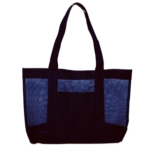 Silkscreen - Solid Color Tote Bag Made Of Nylon Mesh And Polyester For The Pocket