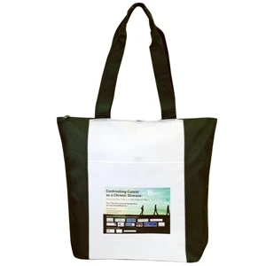 Silkscreen - Medium Zipper Tote Bag Made Of 600-denier Polyester With Vinyl Backing