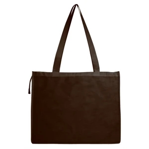 Silkscreen - Large Non-woven Zipper Tote Bag With Top Zipper And 32" Self-fabric Handles