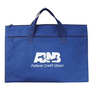 Silkscreen - Conference Bag With Top Zipper Closure And Zippered Front Pocket