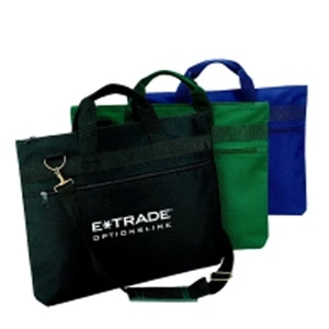Embroidery - Polyester Document Portfolio Bag With Carrying Handles And Vinyl Backing